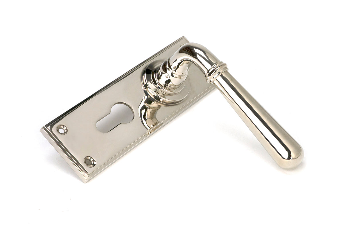 NEWBURY LEVER HANDLE EURO 124x152x70 PNP - 91431 by MARCHES (ANVIL) ARCHITECTURAL HARDWARE