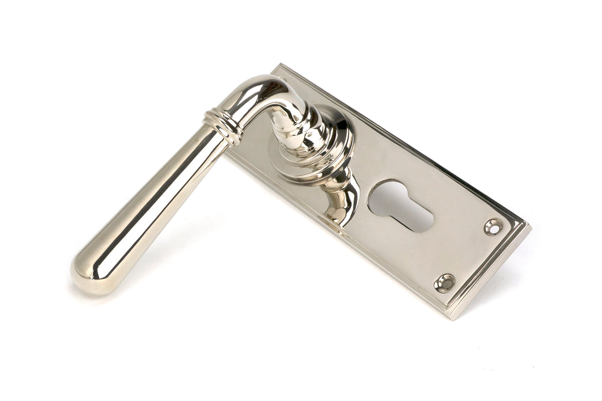 NEWBURY LEVER HANDLE EURO 124x152x70 PNP - 91431 by MARCHES (ANVIL) ARCHITECTURAL HARDWARE