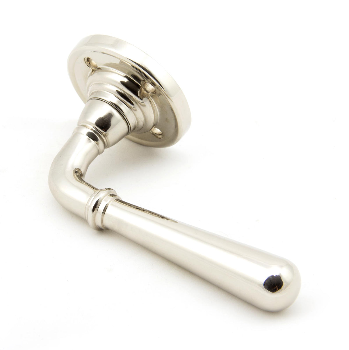 NEWBURY LEVER HANDLE+ROSE SPRUNG 124x60x64 PNP - 91432 by MARCHES (ANVIL) ARCHITECTURAL HARDWARE