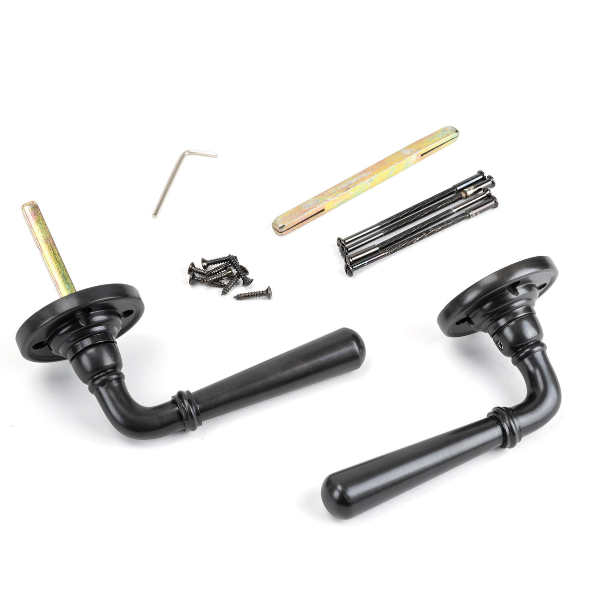 NEWBURY LEVER HANDLE+ROSE SPRUNG 124x60x64 AGBZ - 91439 by MARCHES (ANVIL) ARCHITECTURAL HARDWARE