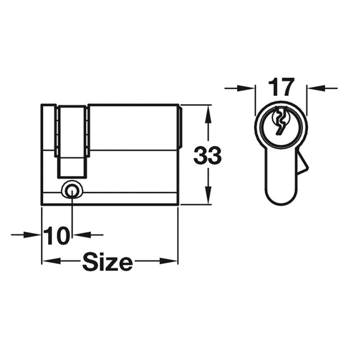 SINGLE PROFILE CYLINDER 35x35 SNP