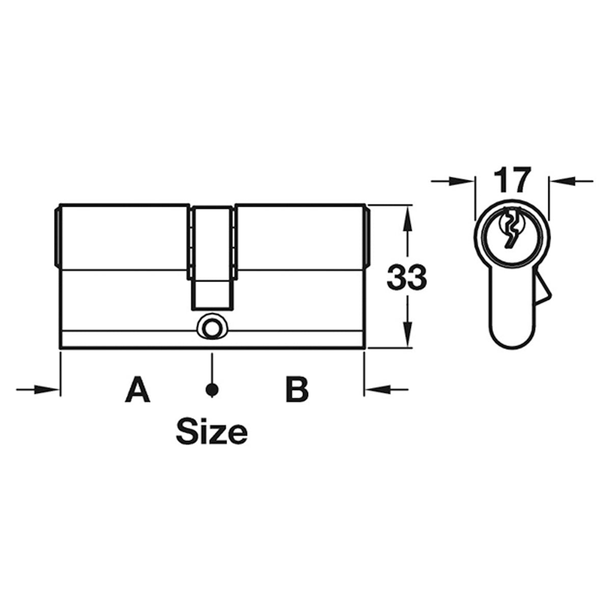 DOUBLE PROF CYLINDER 35/35 BRS/SN