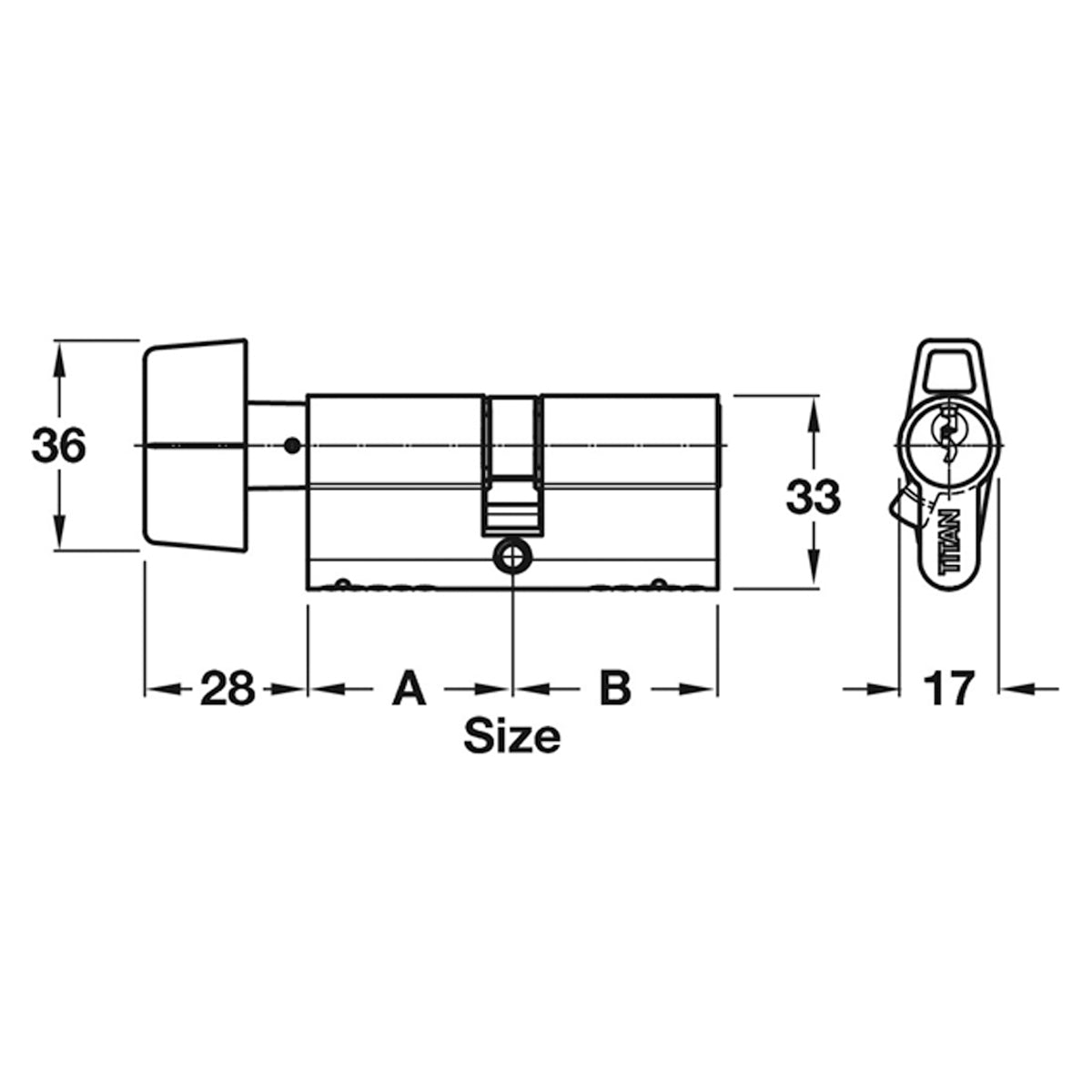 EURO CYLINDER+TH 5P ALIKE 40x50 NP