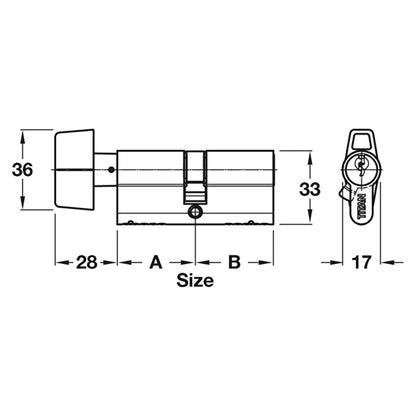 EURO CYLINDER+TH 5P ALIKE 40x50 NP