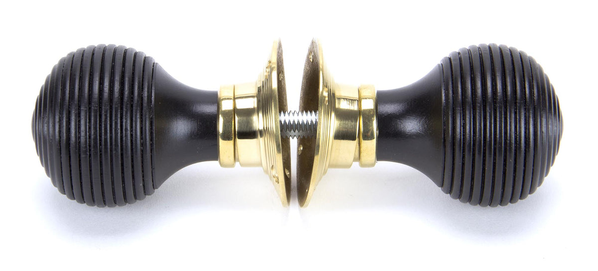 WOODEN BEEHIVE MORTICE/RIM KNOB 54x83x58 EBO/PBR - 91729 by MARCHES (ANVIL) ARCHITECTURAL HARDWARE