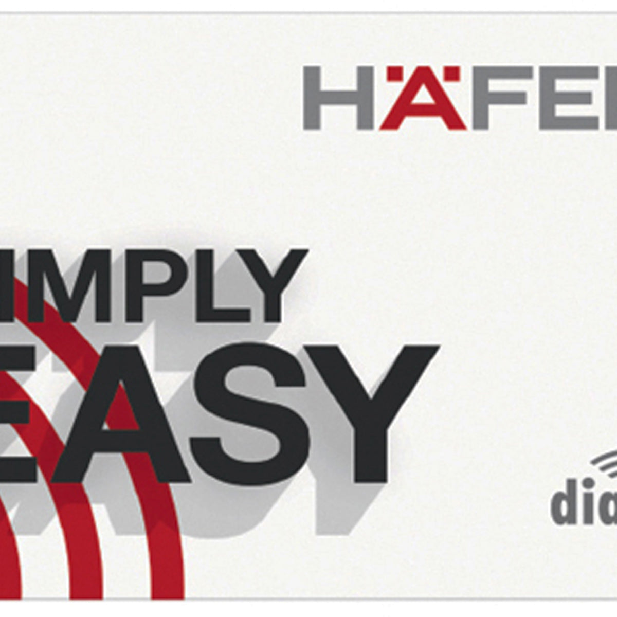 DIALOCK PRINTED KEY CARD 85x54 WHI by HAFELE UK LTD