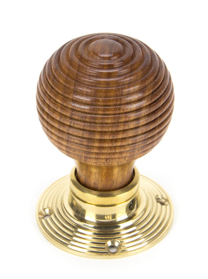 WOODEN BEEHIVE MORTICE/RIM KNOB 54x83x58 RWD/PBR - 91787 by MARCHES (ANVIL) ARCHITECTURAL HARDWARE