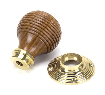 WOODEN BEEHIVE MORTICE/RIM KNOB 54x83x58 RWD/PBR - 91787 by MARCHES (ANVIL) ARCHITECTURAL HARDWARE