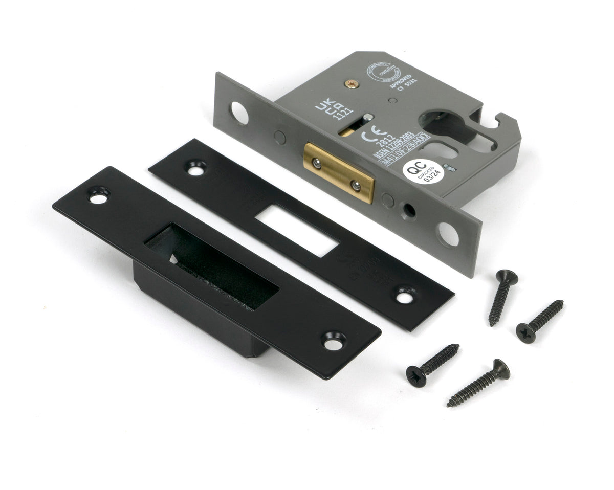 EURO DEAD LOCK BS BS44 64 BLK - 91845 by MARCHES (ANVIL) ARCHITECTURAL HARDWARE