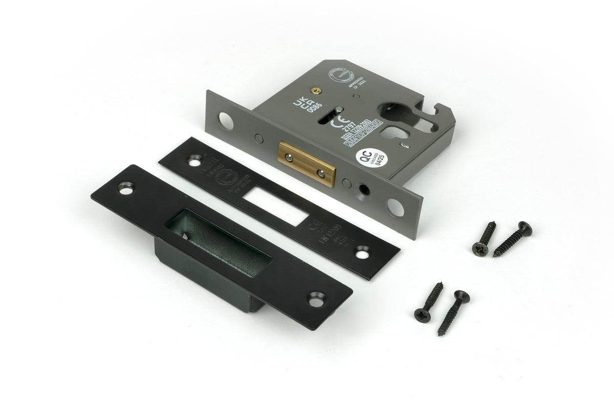 EURO DEAD LOCK BS BS56 76 BLK - 91846 by MARCHES (ANVIL) ARCHITECTURAL HARDWARE