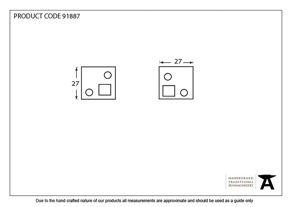 CORNER SHOOTBOLT KEEP PR 27x27x2 STST - 91887 by MARCHES (ANVIL) ARCHITECTURAL HARDWARE