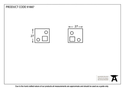 CORNER SHOOTBOLT KEEP PR 27x27x2 STST - 91887 by MARCHES (ANVIL) ARCHITECTURAL HARDWARE