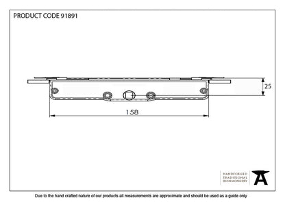 EXCAL GEARBOX NO CLAW BS25 158x12 BZP - 91891 by MARCHES (ANVIL) ARCHITECTURAL HARDWARE
