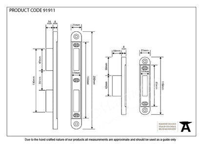 ESPAGNOLETTE PLAIN KEEP SET 200x21 BZP - 91911 by MARCHES (ANVIL) ARCHITECTURAL HARDWARE