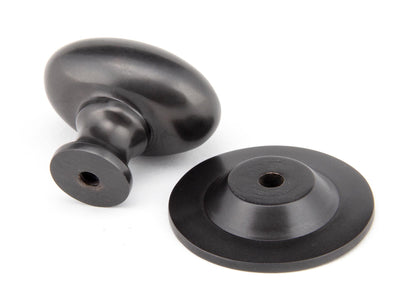 OVAL CABINET KNOB 33x22x37x36 AGBZ - 92036 by MARCHES (ANVIL) ARCHITECTURAL HARDWARE