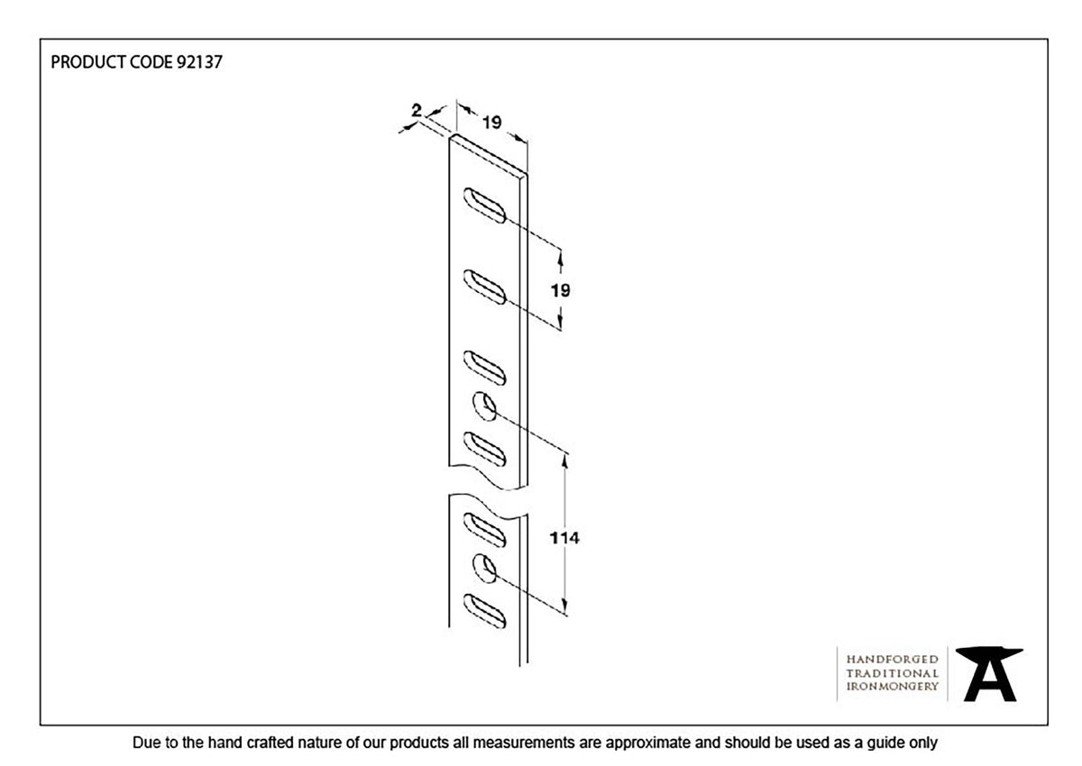 BOOKCASE STRIP FLAT 1827x19x2 BLK - 92137 by MARCHES (ANVIL) ARCHITECTURAL HARDWARE