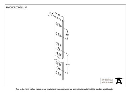 BOOKCASE STRIP FLAT 1827x19x2 BLK - 92137 by MARCHES (ANVIL) ARCHITECTURAL HARDWARE
