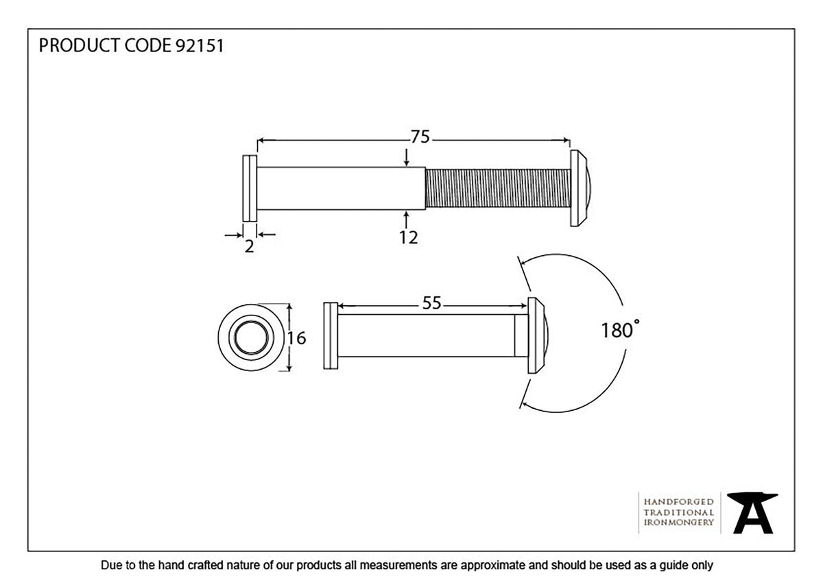 DOOR VIEWER 180° 16x55-75 PCP - 92151 by MARCHES (ANVIL) ARCHITECTURAL HARDWARE
