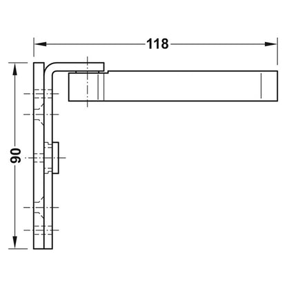 CIR CNC MORTICE HINGE SET 112x90