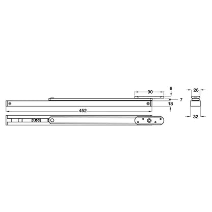 OVERHEAD DOOR STOP+HOLDER 90deg
