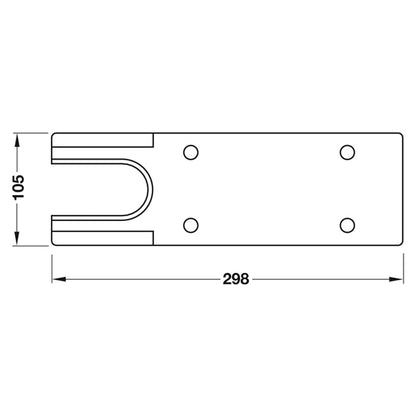 FLOOR SPRING COVER PLATE BRS/SAT