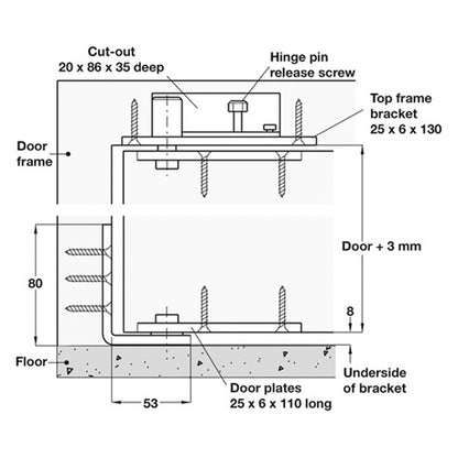DISABLED DBL ACTION PIVOT SET FRAME