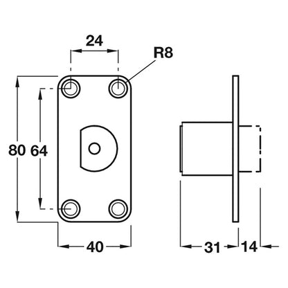 DISABLED EM RELEASE DOOR STOP SSS