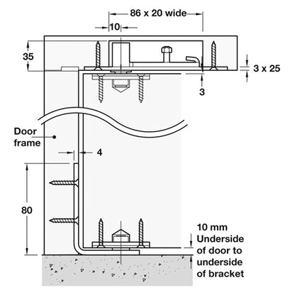 DOUBLE ACTION PIVOT SET FRAME 20KG