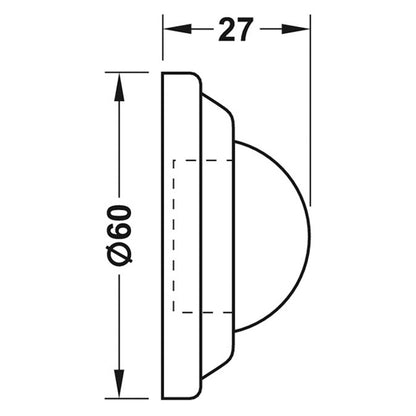 WALL BUMPER D60x27 ST/SAT