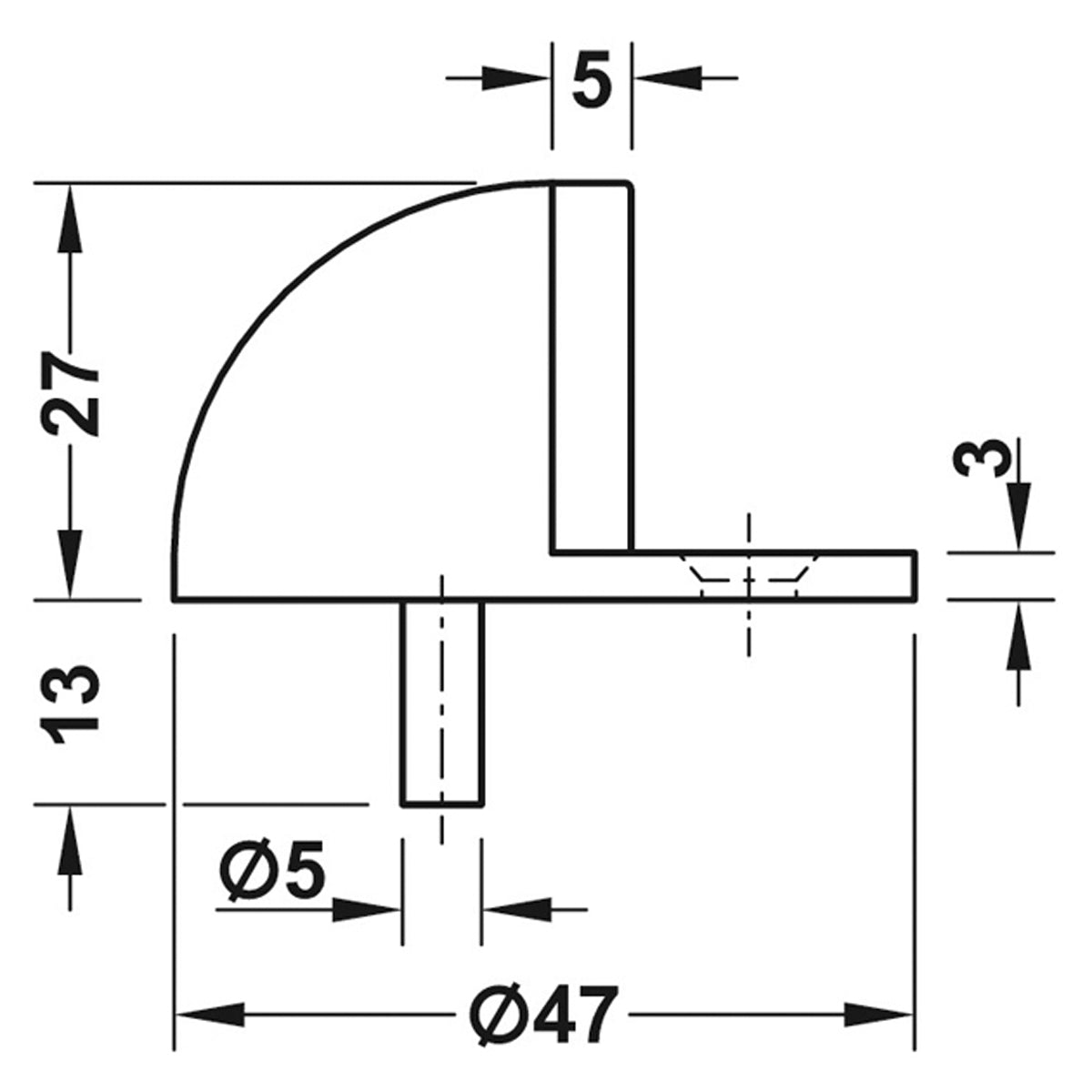 STARTEC DOOR STOP FLOOR D45 SCP