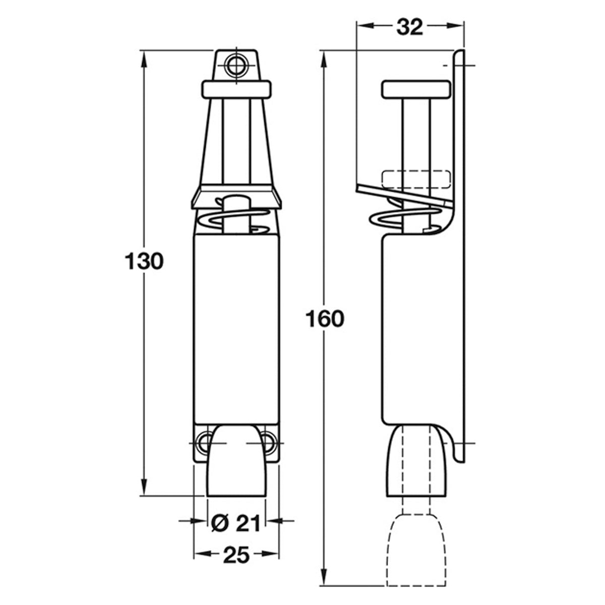 FOOT OPERATED DOOR HOLDER 30KG SLMS