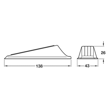 DOOR WEDGE 138x43x26 RUB/GREY