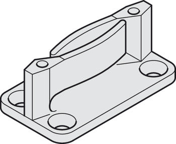 LOWER GUIDE HD 60x34x24 PL/BLK by HAFELE UK LTD