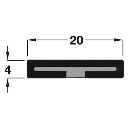 Intumescent Fire Seal Plain Self-Adhesive 20x4x2100mm Brown