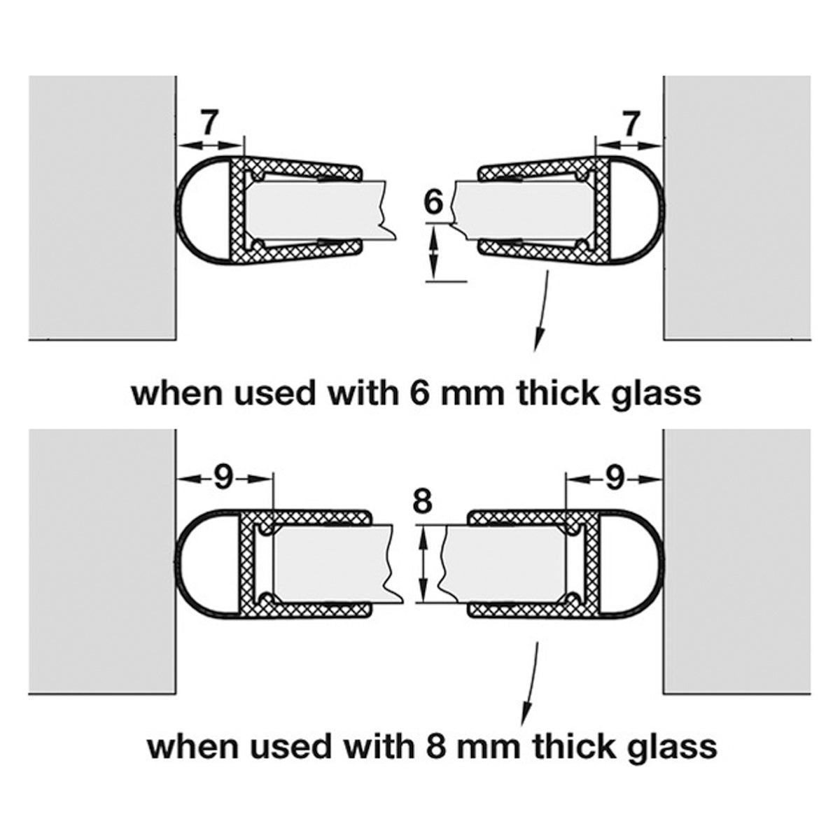 SHOWER BULB SEAL 2010 PVC/TRANS