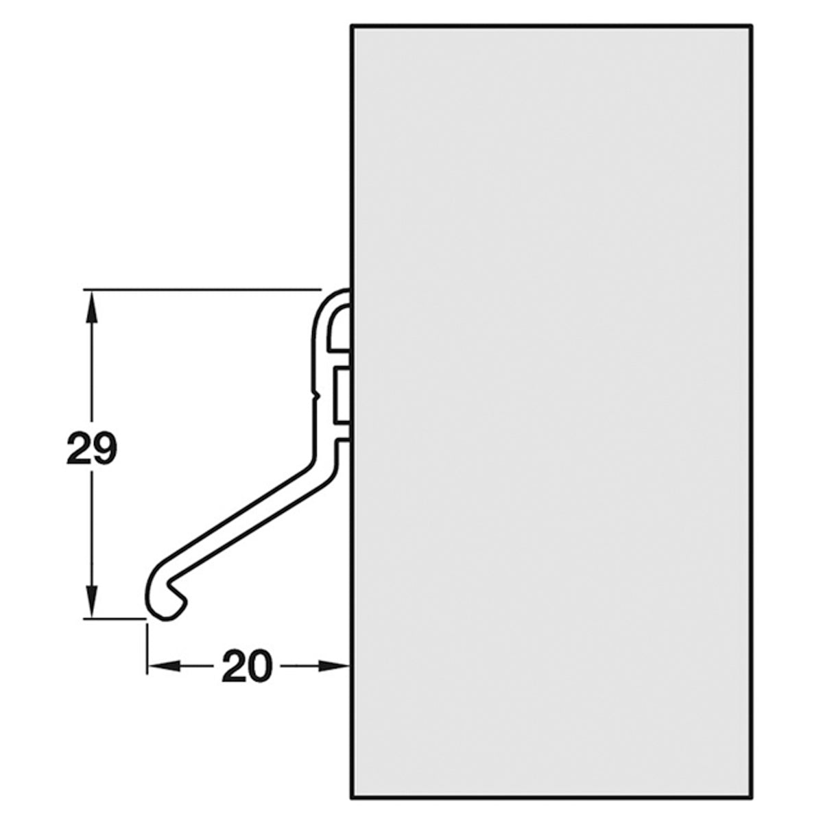 DEFLECTOR 20 914x20x29 MILL