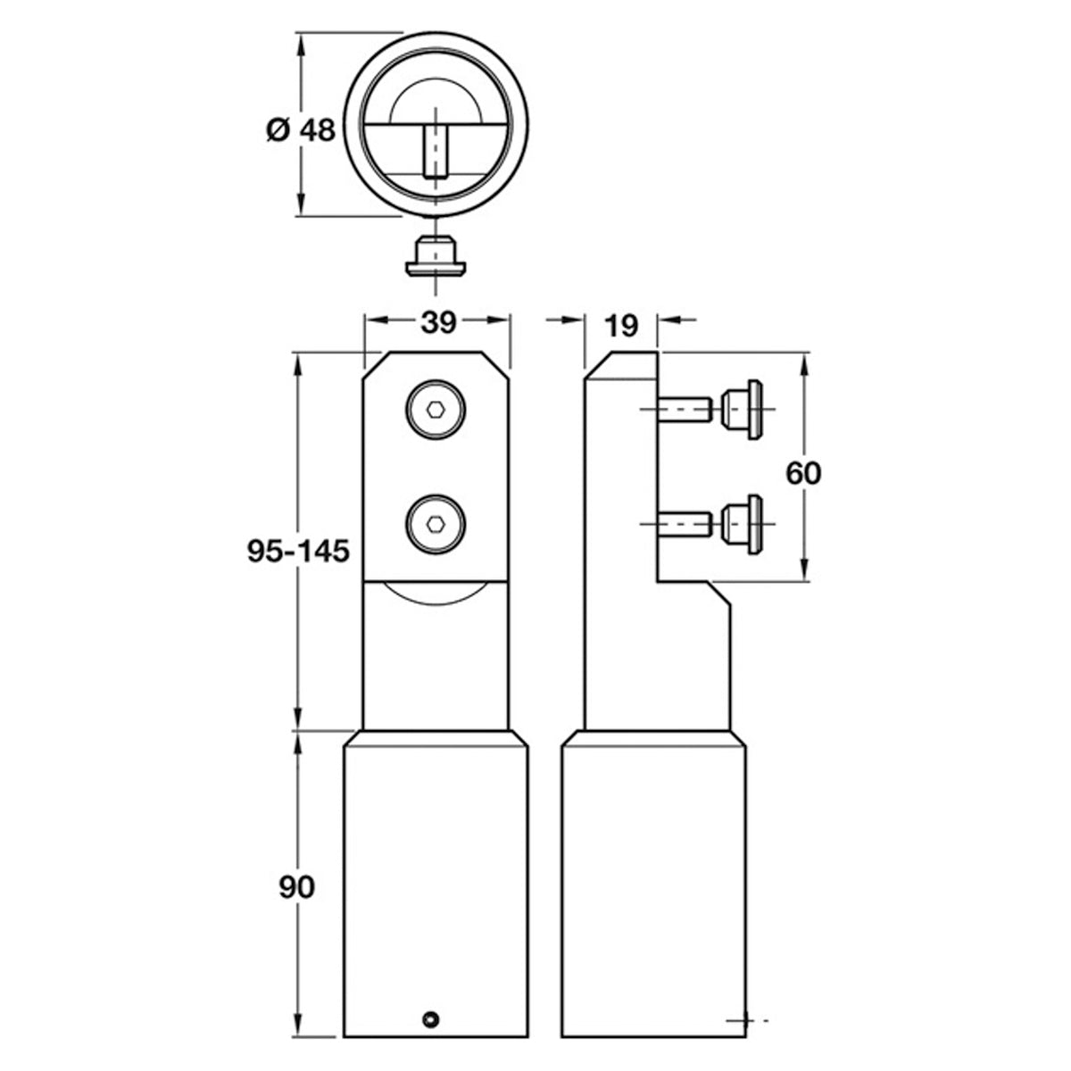 PLINTH PARTITION SUPPORT LEG SAA