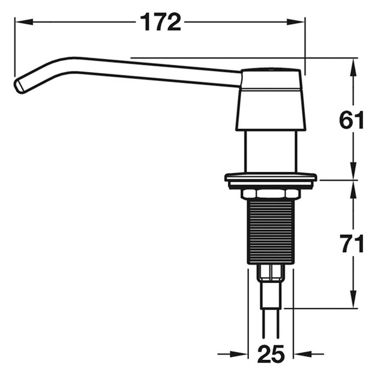SOAP DISPENSER WORKTOP 124x56 PSS
