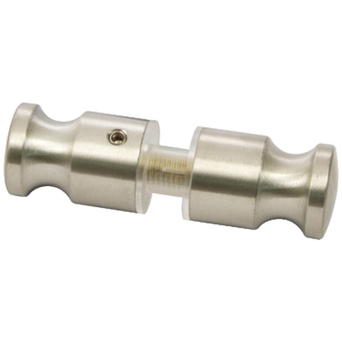 Glass Partition Double Fixed Knob Satin Stainless Steel Ø23mm