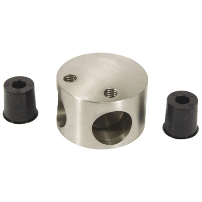 Board Partition Corner Piece Satin Stainless Steel Ø50mm