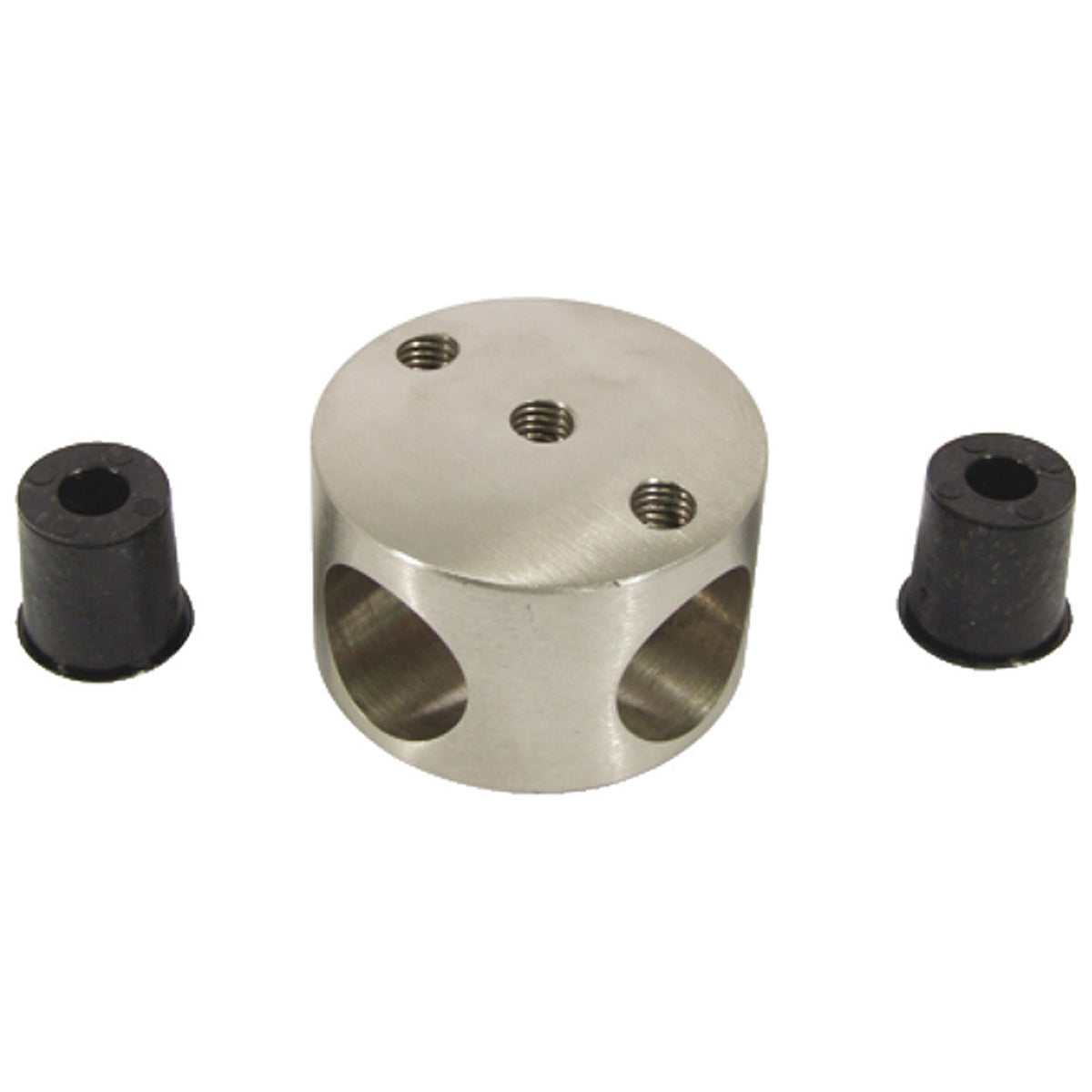 Board Partition Cross Connector Satin Stainless Steel Ø50mm
