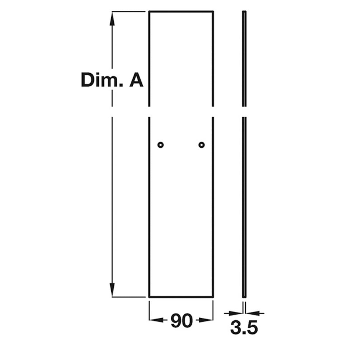 PBA DROP RAIL TEMPLATE PLASTER 935