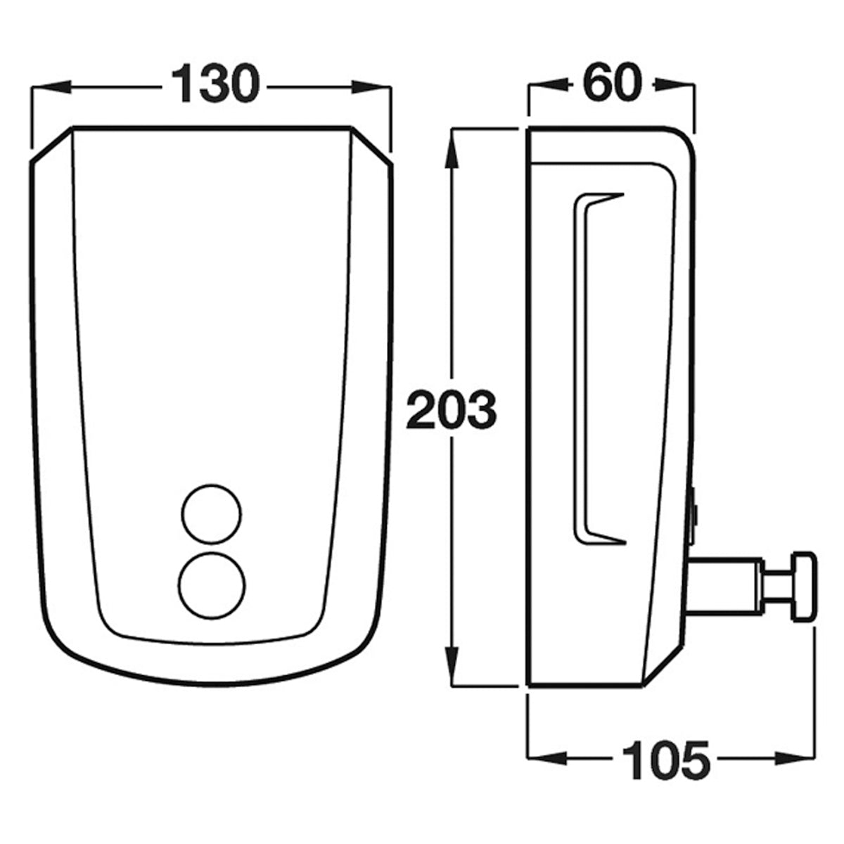 SOAP DISPENSER WALL 130x203x105 SSS