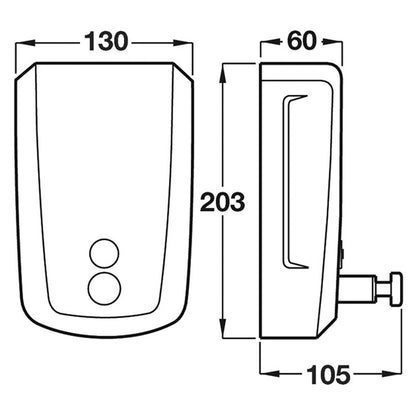 SOAP DISPENSER WALL 130x203x105 SSS