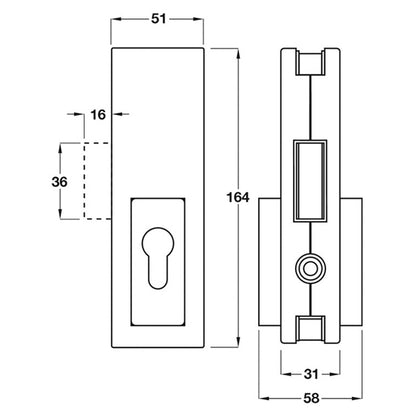 STARTEC PATCH LOCK+CYL APERTURE MSS