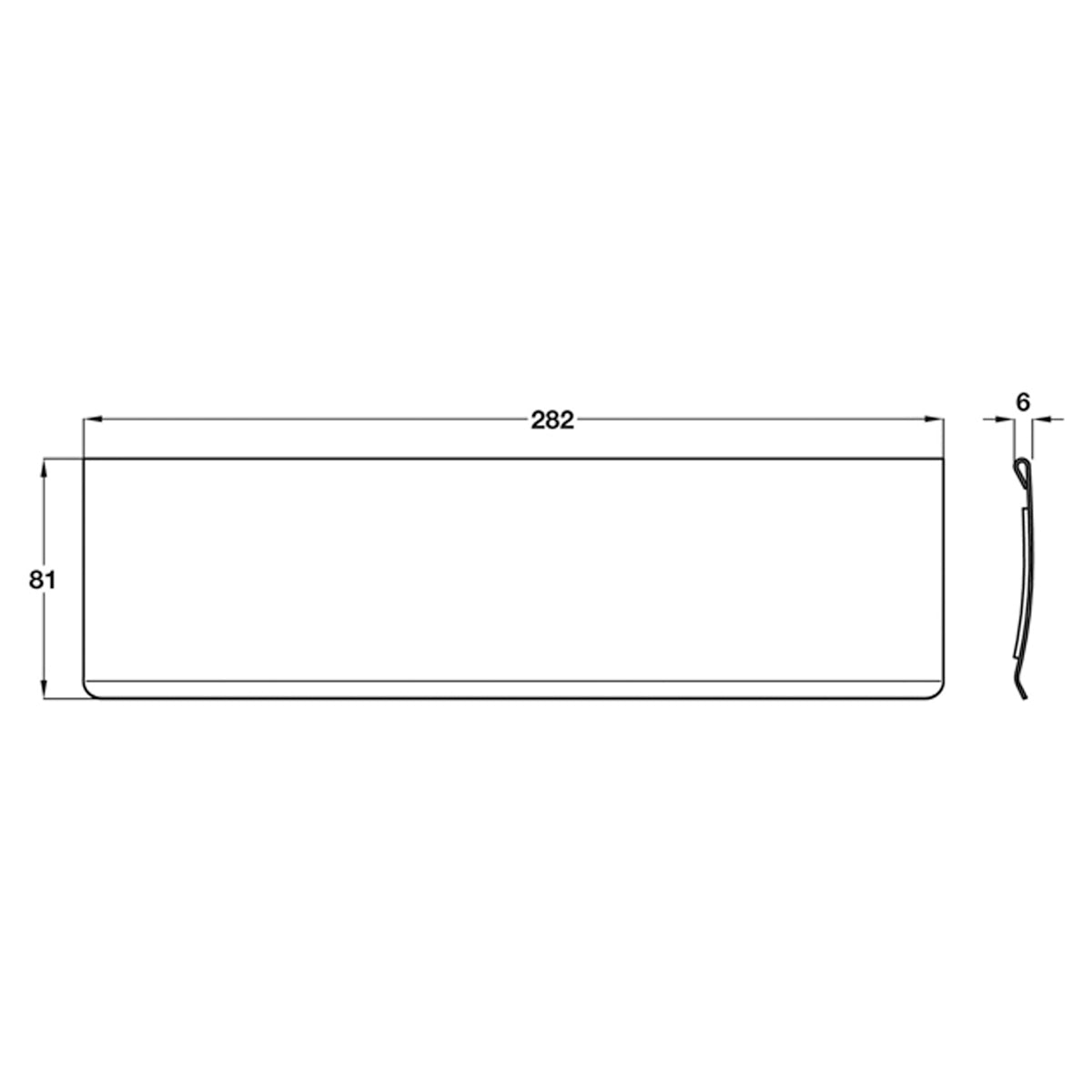 LETTER FLAP INT 282x81x6 BRS/SNP