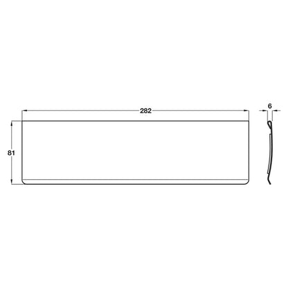 LETTER FLAP INT 282x81x6 BRS/SNP