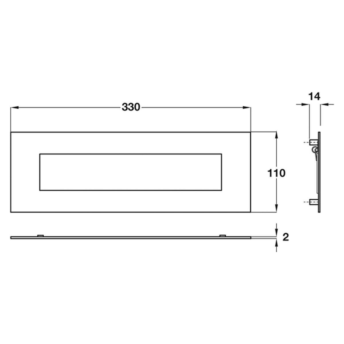 LETTER PLATE SPRUNG 330x110x14 SSS