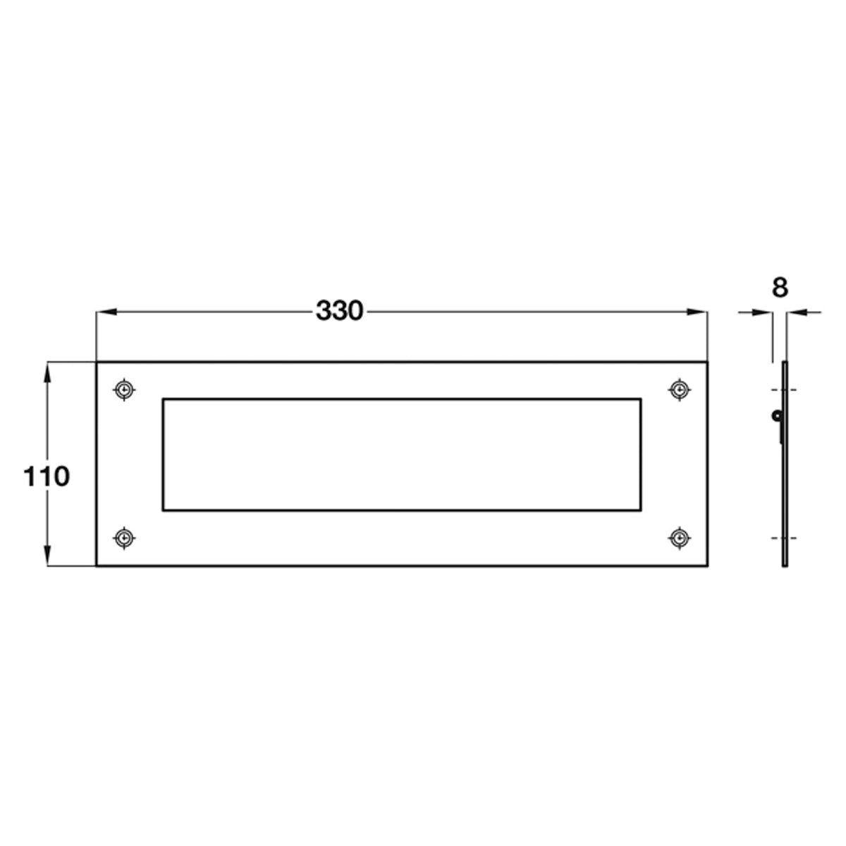 INTERIOR FLAP 330x110x8 SSS