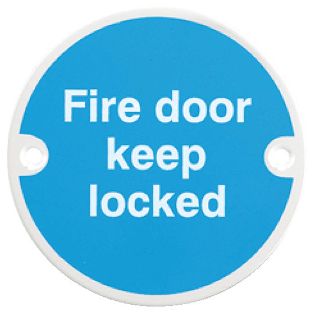 SIGN "FD KEEP LOCKED" D76x2 PSS by HAFELE UK LTD